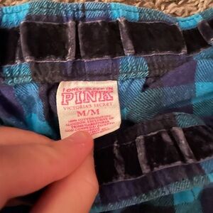 Victoria's Secret Blue and Black Plaid Pajama Shorts
